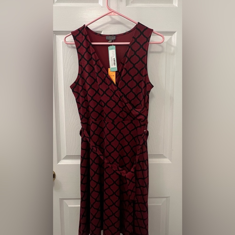 Mix by 41 Hawthorn Cassidy Burgundy Faux Wrap Dress